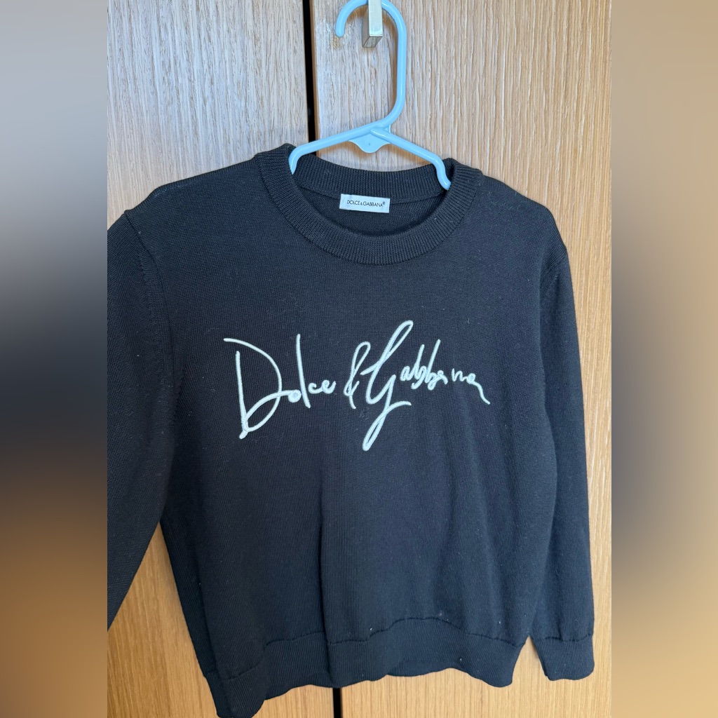 Black Wool Dolce & Gabanna Sweater For Kids Size 5 Unisex